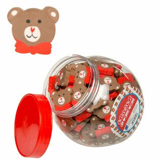 Penghapus Bentuk Beruang dalam Stoples (100 pcs)