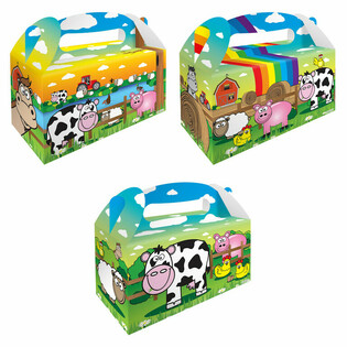 Kotak Menu &ndash; Tema Peternakan &ndash; 22.5 x 9.5 x 18 cm (12 pcs)
