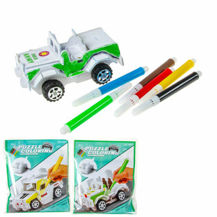 Puzzle 3D Rakit & Warnai Mobil Sendiri (12 pcs)