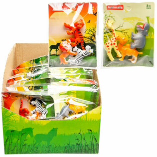 Mainan 3 Binatang Liar dalam Kantong (60 Pcs)