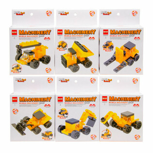 Balok Susun - Kendaraan Konstruksi (12 pcs)
