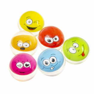 Smiley Bouncy Balls &Oslash; 3.2 cm (50 buah)