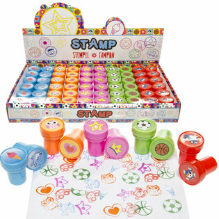 Stempel Mainan Karakter Mix dalam Display (60 pcs) - Grosir Mainan