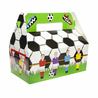Kotak Menu Desain Sepak Bola - 22.5 x 12 x 9.5 cm (24 pcs)