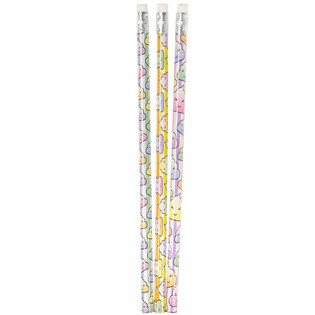 Pensil Neon 'Pup' dengan Penghapus (12 pcs)