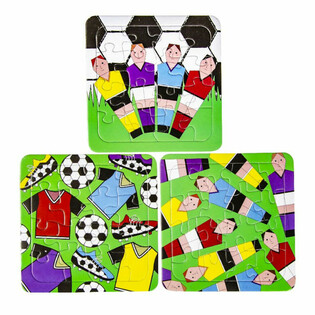 CAMPURAN PUZZLE SEPAK BOLA - 14 x 14 Cm (50 buah)