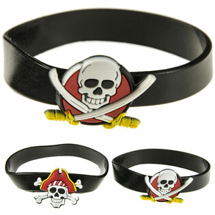 Gelang Bajak Laut Silikon Campur (48 pcs)