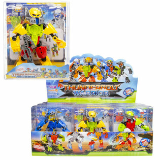THUNDERBOLT ROBOT WARRIOR FIGUR AKSI DALAM DISPLAY (12 buah)