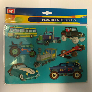 Cetakan Menggambar &ndash; Mobil & Kendaraan (12 pcs)