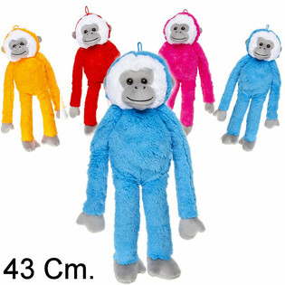 Boneka Monyet Mewah Besar, 43 cm - Campuran Warna (12 pcs)