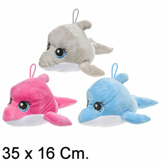 Boneka Lumba-Lumba Mewah Besar 35 cm - Campur Warna (6 pcs)