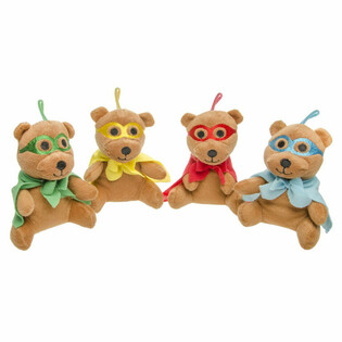 Boneka Beruang Superhero - 13 cm - Campuran Warna (12 buah)