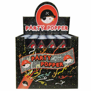 Party Confetti Shooter - Tema Bajak Laut - Dalam Display (24 pcs)
