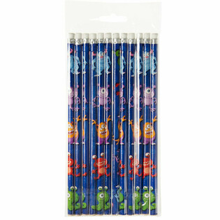 Pensil Monster dengan Penghapus (12 buah)