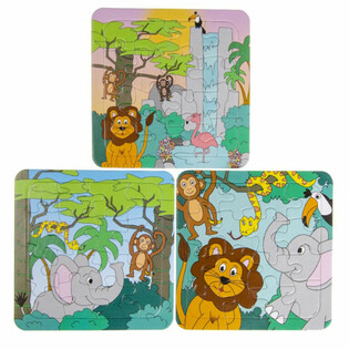 Mix Puzzle Jungle (14x14cm) - Paket Hemat 50 Pcs