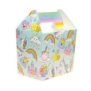 Kotak Menu Anak / Kotak Hadiah Unicorn 14x10x17 cm (12 pcs)