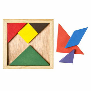 Set Puzzle Tangram Kayu (12 buah)