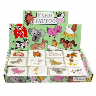 Tato Temporer Lucu Anak - Tema Peternakan (48 Pack x 12 Tato)