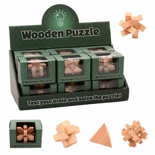 Display Puzzle IQ Kayu (12 buah)
