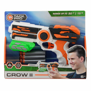Pistol TACK PRO CROW II dengan 6 Dart Lembut - 23 cm