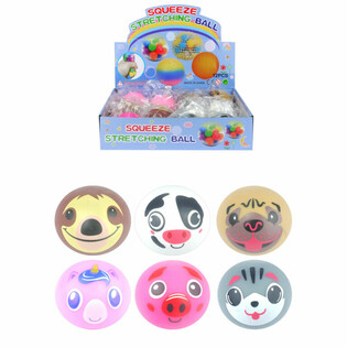 MIX HEWAN SQUEEZE / BOLA REMAS DALAM DISPLAY (12 pcs)