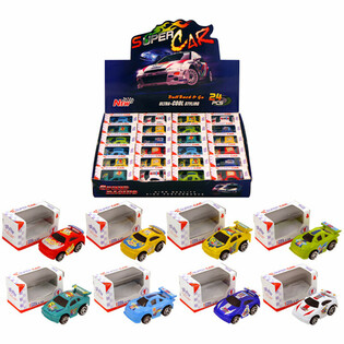 Mobil Pull Back Kecil dalam Kotak Hadiah - Display (24 pcs)
