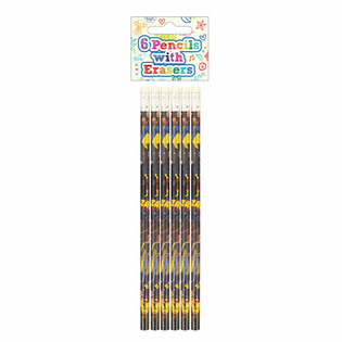 Set Pensil & Penghapus Pahlawan Super 6 Bagian - Display (24 Set)