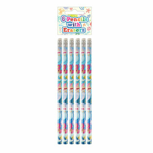 Set Pensil Penghapus Mermaid / Putri Duyung 6-Pcs - Dalam Display (24 Set)