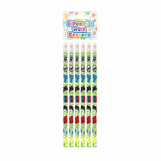 Set Pensil & Penghapus Gamer (6 Bagian) - Kotak Display (24 set)