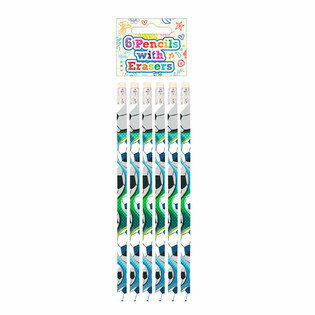 Set Pensil & Penghapus Sepak Bola (6 buah) - Display (24 set)