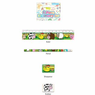 SET ALAT TULIS HEWAN TERNAK 4-IN-1 (24 pcs)