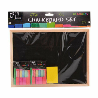 Set Papan Tulis CREA KIDS 29x21CM dengan Kapur & Spons (12 pcs.)