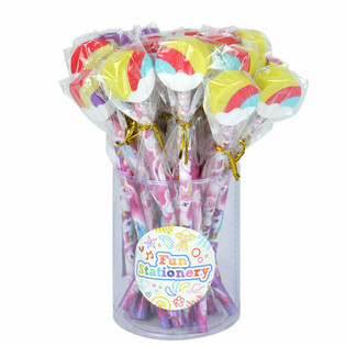 Pensil Unicorn Pelangi dengan Penghapus (24 buah)