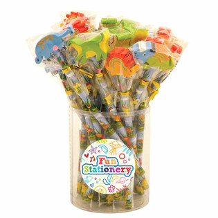 Pensil Dinosaurus dengan Penghapus (24 pcs)