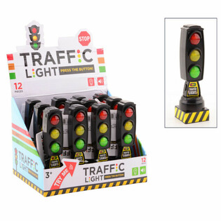 Mainan Lampu Lalu Lintas dengan Cahaya & Suara - Display (12 pcs)