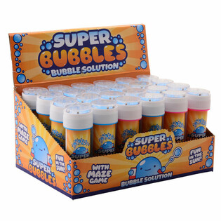 AQUA FUN - Mainan Gelembung Sabun 60ML dengan Game Ketangkasan (24 pcs)