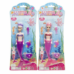 Boneka Putri Duyung / Mermaid dengan Kartu (6 pcs)