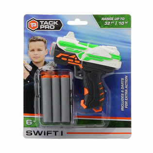 Pistol Mainan Tack Pro Swift I dengan 6 Soft Dart - 11 cm