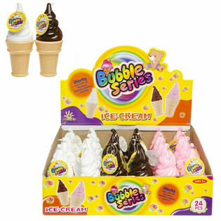 Mainan Gelembung Sabun Es Krim Besar dalam Display (24 pcs)