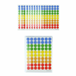 LEMBAR STIKER BULAT WARNA-WARNI ISI 70 PCS (10 Pcs)