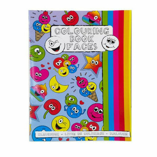 Buku Mewarnai A4 Smiley dengan Stiker (12 Pcs)