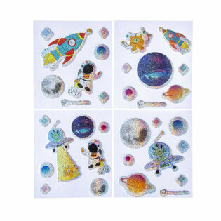 STIKER GLITTER - MODEL: LUAR ANGKASA (100 pcs)