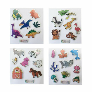 Stiker Glitter - Model: Campuran Hewan (100 pcs)