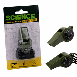 Peluit Survival Science Explorer dengan Kompas & Termometer (24 pcs)