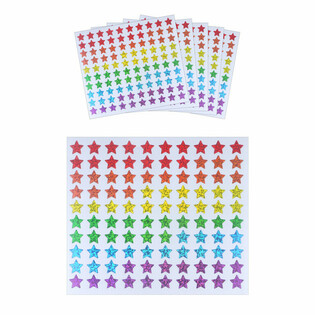 STIKER FUN - STIKER BINTANG WARNA-WARNI - 100 STIKER PER LEMBAR (5 pcs)