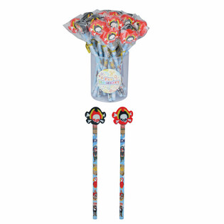 Pensil Bajak Laut dengan Penghapus (24 pcs)