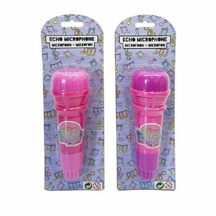 Mikrofon Gema Pink untuk Anak Perempuan kemasan Kartu (12 pcs)