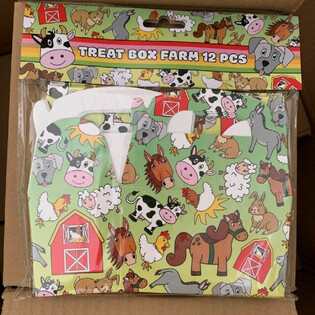 Kotak Hadiah / Souvenir Karakter Hewan Ternak - 12x12,5x6 cm (12 pcs)
