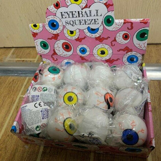 Mainan Remas Bola Mata Squeeze Eyeball dalam Display (12 pcs)