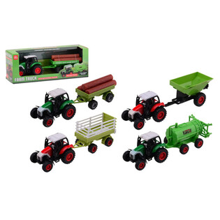 FARM MASTER - SET MAINAN TRAKTOR DIE-CAST - CAMPUR (12 pcs)